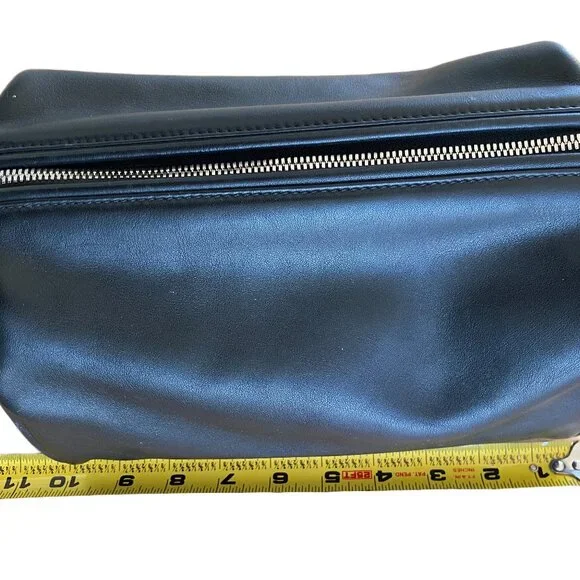 Vintage Coach Black Leather Toiletry Case Dopp Kit Bag Pre-owned - Picture 7 of 10